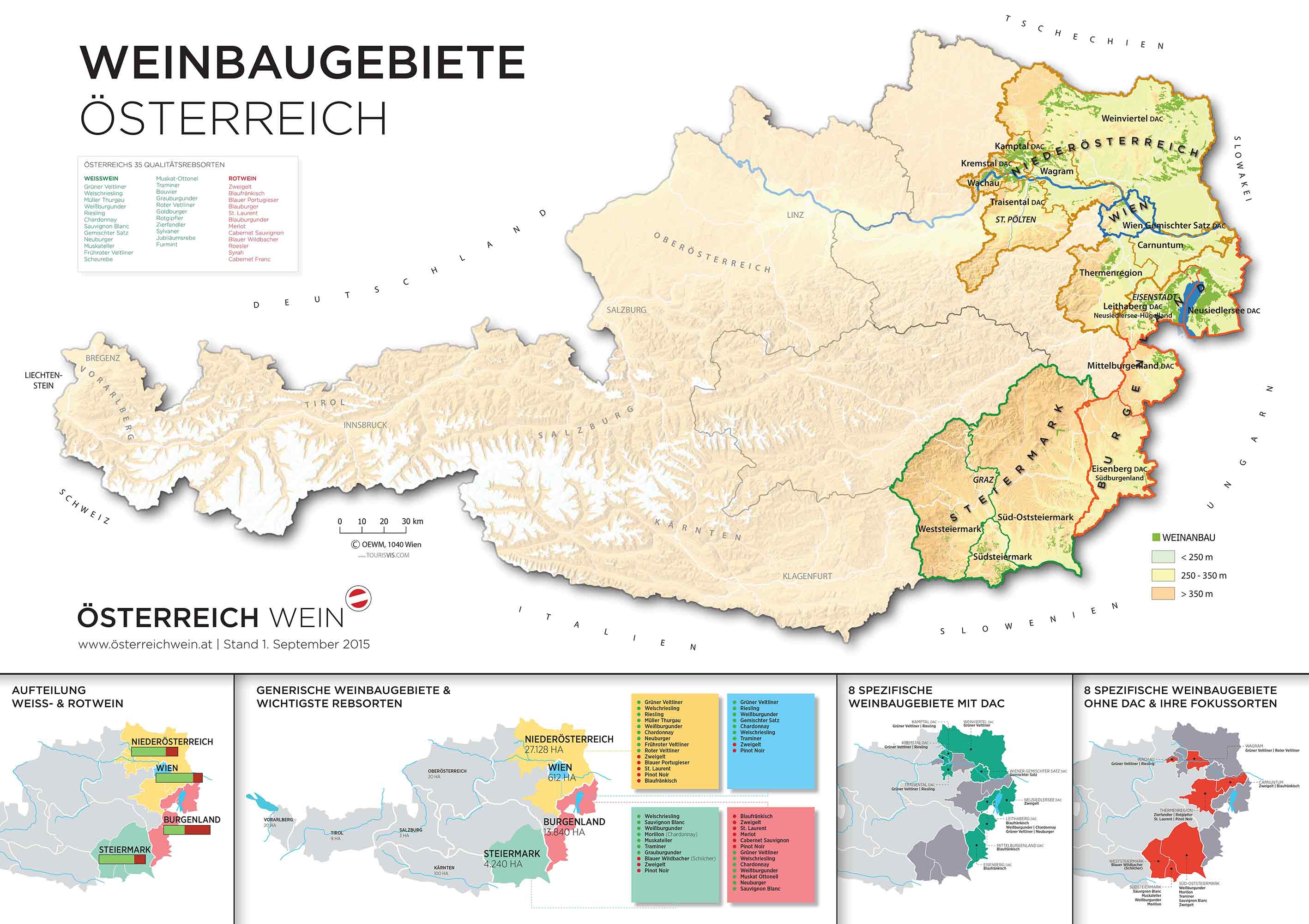 Rakousko - vinařské oblasti